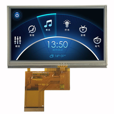 4.3 ইঞ্চি LCD TFT ডিসপ্লে প্যানেল 480x272 RGB ইন্টারফেস প্রতিরোধী টাচ সহ