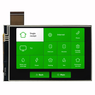 RGB ইন্টারফেস RTP টাচ সহ 480x800 4 ইঞ্চি TFT LCD মডিউল ডিসপ্লে IPS