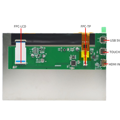 300cd/m2-1000cd/m2 PCAP টাচ ডিসপ্লে 10.1 ইঞ্চি HDMI সাথে রাস্পবেরি পাই সামঞ্জস্যপূর্ণ