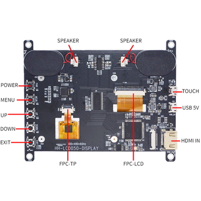 Raspberry Pi4 5 ইঞ্চি TFT LCD ডিসপ্লে 800x480 বিন্দুর সাথে CTP সহ HDMI সামঞ্জস্যপূর্ণ