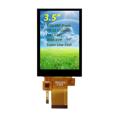 3.5 ইঞ্চি এলসিডি টাচ স্ক্রিন 320x480 পিক্সেল টিএফটি ডিসপ্লে এসপিআই এমসিইউ ইন্টারফেস