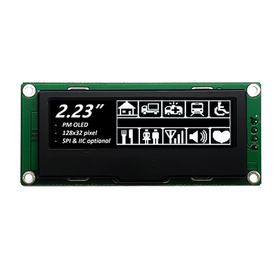 128x32 ডট OLED গ্রাফিকাল ডিসপ্লে মডিউল 2.23 ইঞ্চি এসপিআই ইন্টারফেস