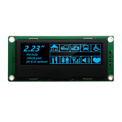 128x32 ডট OLED গ্রাফিকাল ডিসপ্লে মডিউল 2.23 ইঞ্চি এসপিআই ইন্টারফেস