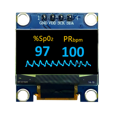 128x64 0.96 ইঞ্চি OLED ডিসপ্লে আই 2 সি ইন্টারফেস কমপ্যাক্ট আকার 50 লাইফটাইম স্টক