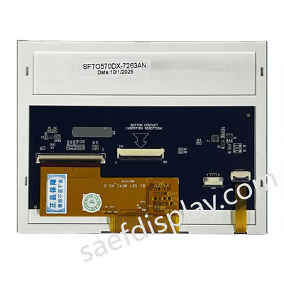 640x480 রেজোলিউশন, 500 নিট উজ্জ্বলতা এবং RGB ইন্টারফেস সহ 5.7-ইঞ্চি TFT IPS ডিসপ্লে মডিউল