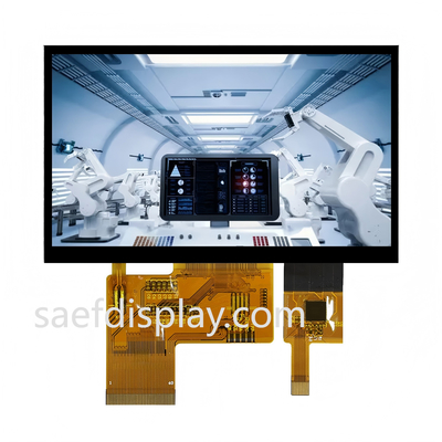 SFTO430HD-7338A-CT 4.3" ইন্ডাস্ট্রিয়াল টিএফটি এলসিডি | আইপিএস 480×272 | RGB 24-বিট | ক্যাপাসিটিভ টাচ | -30°C থেকে +80°C