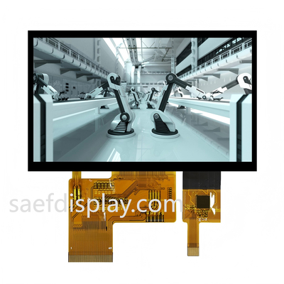 SFTO430HD-7338A-CT 4.3" ইন্ডাস্ট্রিয়াল টিএফটি এলসিডি | আইপিএস 480×272 | RGB 24-বিট | ক্যাপাসিটিভ টাচ | -30°C থেকে +80°C