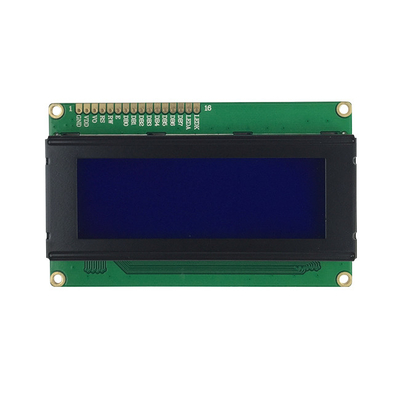 একরঙা 20x4 অক্ষর LCD ডিসপ্লে LCM 16 পিন 8bit MPU STN ব্লু নেগেটিভ