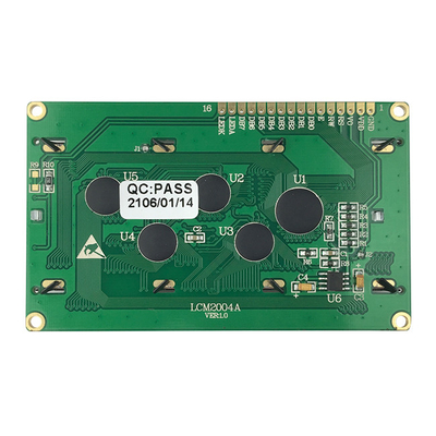একরঙা 20x4 অক্ষর LCD ডিসপ্লে LCM 16 পিন 8bit MPU STN ব্লু নেগেটিভ