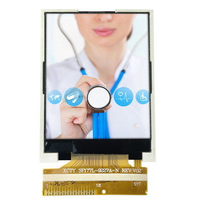 মেডিকেলের জন্য SPI ইন্টারফেস OEM সহ 1.77 ইঞ্চি TFT LCD টাচ স্ক্রীন 128x160