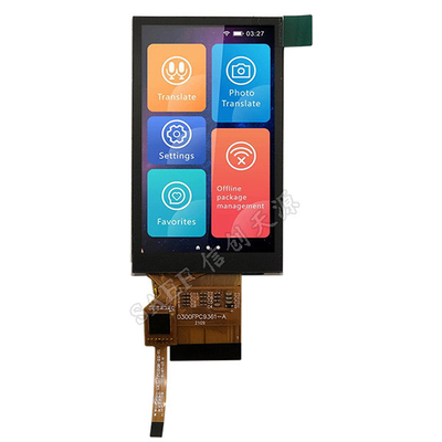 টাচ স্ক্রীন PCAP TFT ডিসপ্লে 3" 240x400 MCU 8bits 16bits ইন্টারফেস 40 পিন