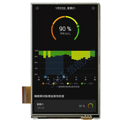 480x800 IPS 4.3 ইঞ্চি TFT LCD ডিসপ্লে Mipi ইন্টারফেস 45 পিন রেসিস্টিভ টাচ প্যানেল সহ