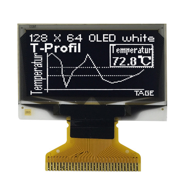 প্যাসিভ ডিসপ্লে OLED 128x64 0.96 ইঞ্চি গ্রাফিক্স SSD1306 হোয়াইট ফ্রন্ট স্ক্রীন