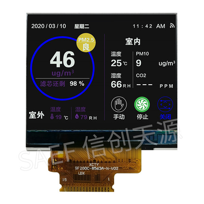ILI9342C ড্রাইভার SPI ইন্টারফেসের সাথে Saef QVGA TFT LCD ডিসপ্লে 2 ইঞ্চি