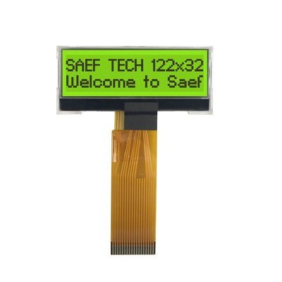 3V MCU ইন্টারফেস মনোক্রোম গ্রাফিক LCD ডিসপ্লে 122x32 STN পজিটিভ