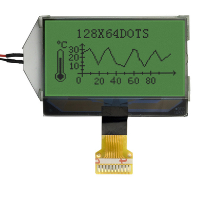 সবুজ LED ব্যাকলাইট সহ 10 পিন গ্রাফিক LCD 128x64 COG LCD মডিউল