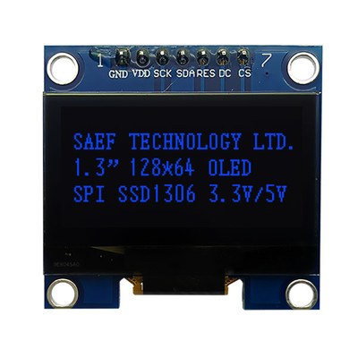 SPI ইন্টারফেস OLED ডিসপ্লে 1.3 ইঞ্চি OLED I2c 7 পিন সহ SH1106 ড্রাইভার IC