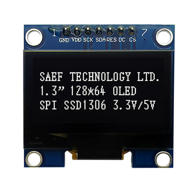 SPI ইন্টারফেস OLED ডিসপ্লে 1.3 ইঞ্চি OLED I2c 7 পিন সহ SH1106 ড্রাইভার IC