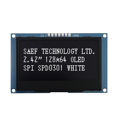 128x64 ডট OLED ডিসপ্লে মডিউল 2.4" 2.42" ISO9001 ISO14000 সার্টিফিকেট