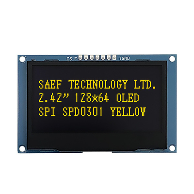 128x64 ডট OLED ডিসপ্লে মডিউল 2.4" 2.42" ISO9001 ISO14000 সার্টিফিকেট