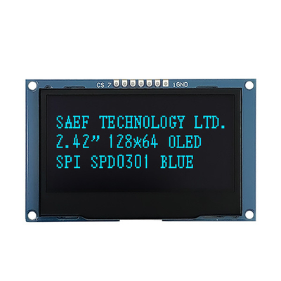128x64 ডট OLED ডিসপ্লে মডিউল 2.4" 2.42" ISO9001 ISO14000 সার্টিফিকেট