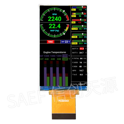360x640 IPS 3 ইঞ্চি TFT LCD মডিউল ডিসপ্লে সম্পূর্ণ ভিউয়িং অ্যাঙ্গেল সঙ্গে RGB ইন্টারফেস