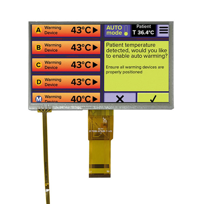 7" 800x480 TN TFT ডিসপ্লে স্ক্রীন, 50 পিন RGB ইন্ডাস্ট্রিয়াল টাচ স্ক্রীন প্যানেল