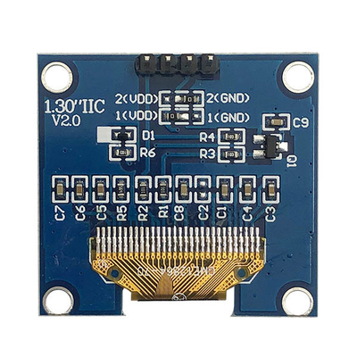 প্যাসিভ ম্যাট্রিক্স 1.3 ইঞ্চি I2C OLED ডিসপ্লে 128x64 COG PCB 4 পিন