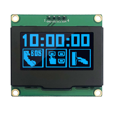 1.54&quot; 128x64 OLED ডিসপ্লে মডিউল, সমস্ত দেখার কোণ সহ I2C OLED স্ক্রীন