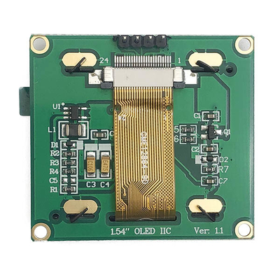 1.54&quot; 128x64 OLED ডিসপ্লে মডিউল, সমস্ত দেখার কোণ সহ I2C OLED স্ক্রীন