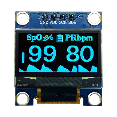 128x64 0.96 ইঞ্চি OLED ডিসপ্লে আই 2 সি ইন্টারফেস কমপ্যাক্ট আকার 50 লাইফটাইম স্টক