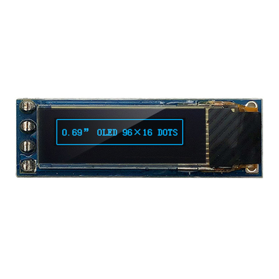 4 পিন 96x16 OLED ডিসপ্লে মডিউল 0.69 ইঞ্চি I2C IIC SSD1306 3V 5V সামঞ্জস্যপূর্ণ