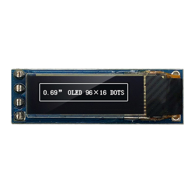 4 পিন 96x16 OLED ডিসপ্লে মডিউল 0.69 ইঞ্চি I2C IIC SSD1306 3V 5V সামঞ্জস্যপূর্ণ