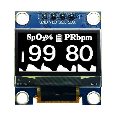 128x64 0.96 ইঞ্চি OLED ডিসপ্লে আই 2 সি ইন্টারফেস কমপ্যাক্ট আকার 50 লাইফটাইম স্টক
